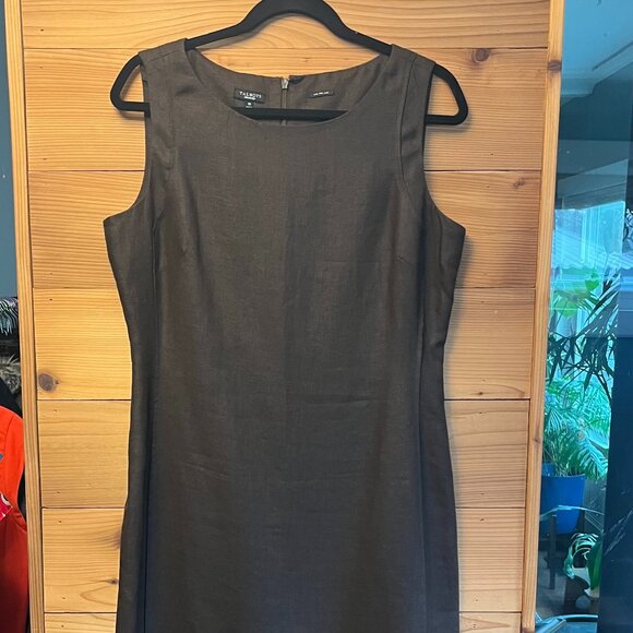 Talbots Classic Irish Linen Brown Sheath Dress Size 10 - Picture 1 of 10